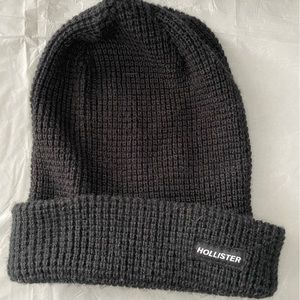 Hollister black beanie waffle print